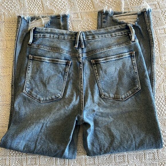 Good American GOOD CURVE STRAIGHT FRAY HEM JEANS GCSFH127T BLUE313 Size 8/29 - Picture 10 of 11